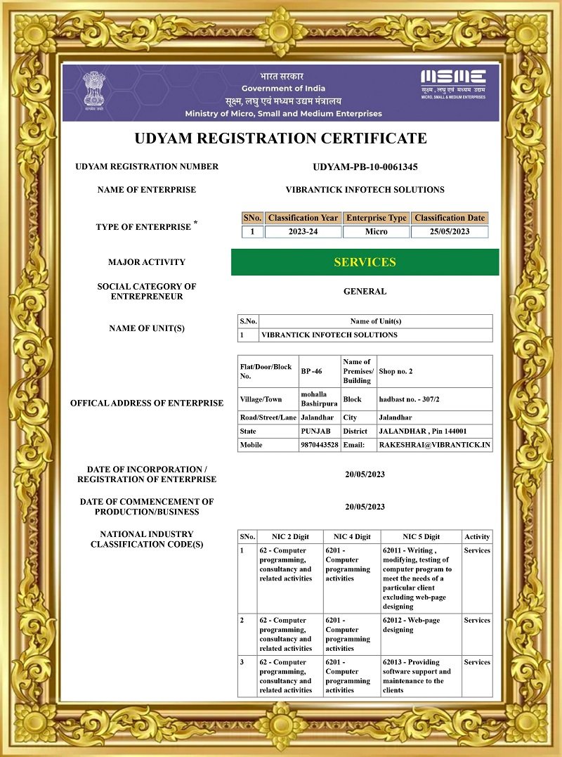 udyam certi